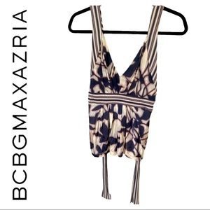 BCBG Empire Waist Camisole White and Blue